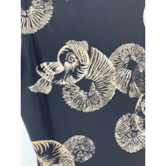 White House Black Market Sleeveless Nautilus Seashell Print Top Blouse Size S - Picture 6 of 14